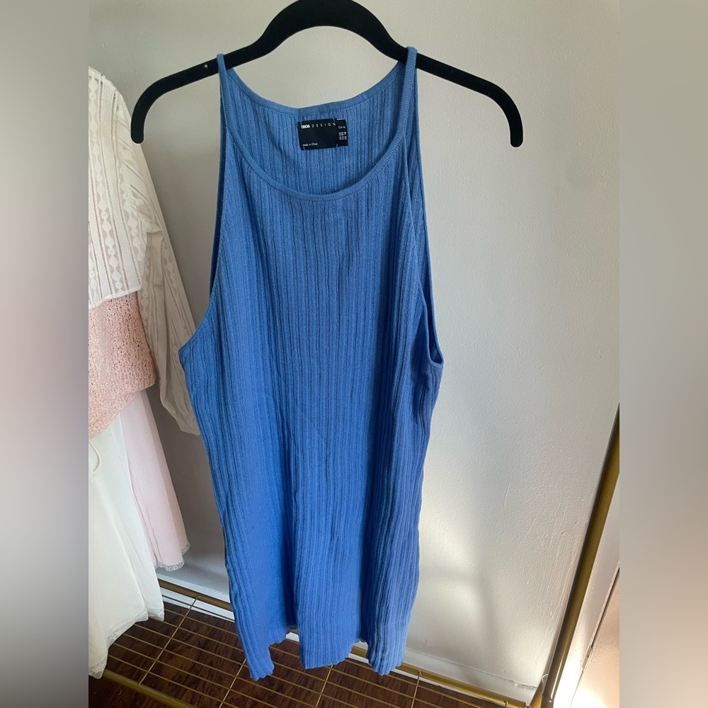 ASOS Blue Knit Halter Dress